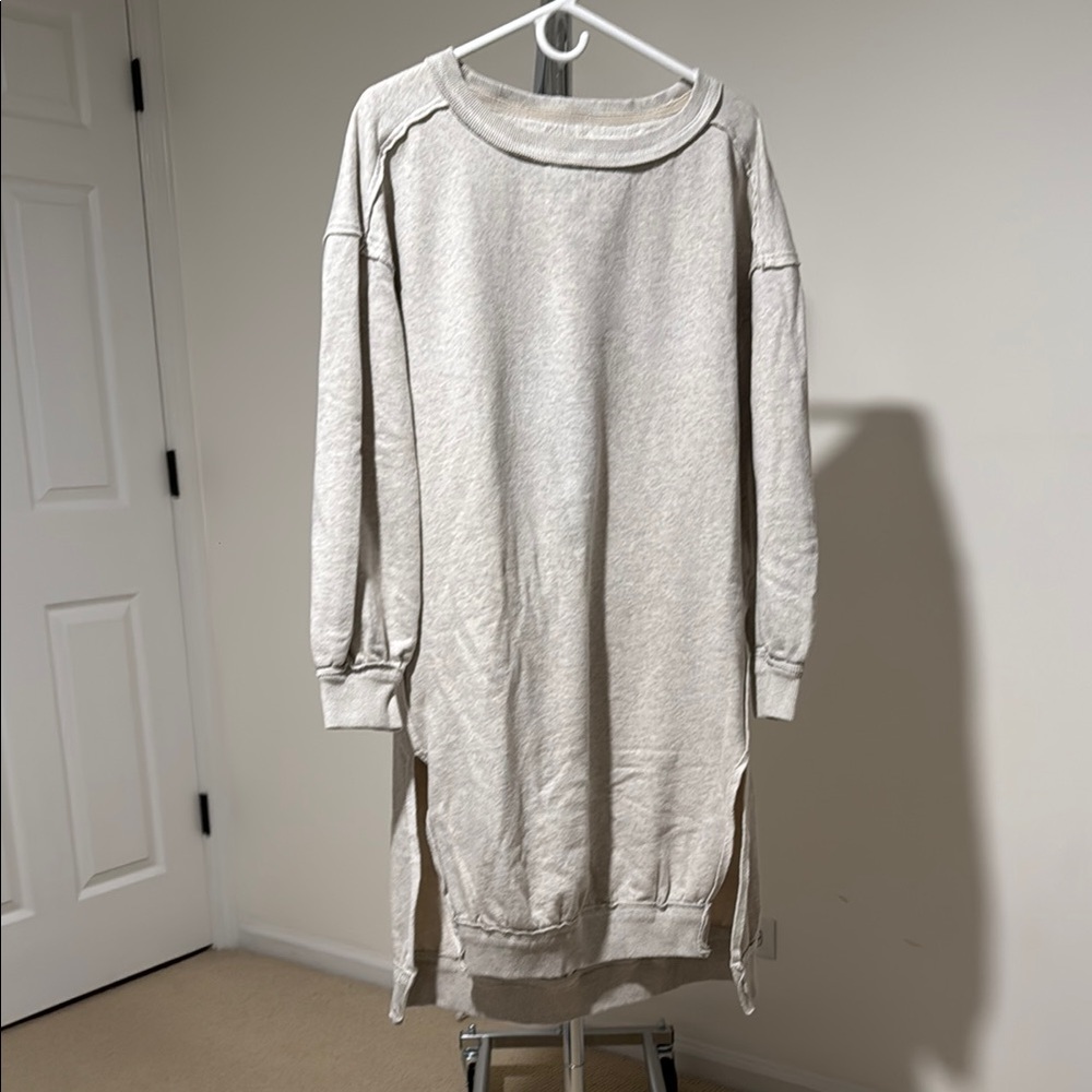 Cozy Gray Sweatshirt Dress